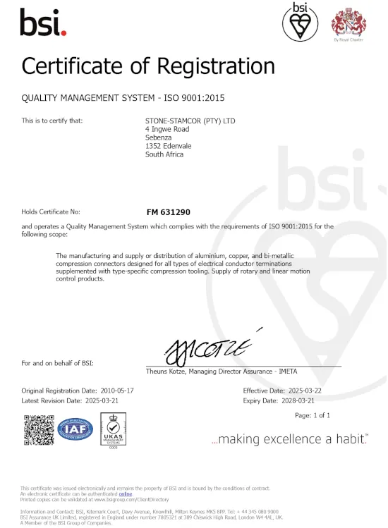 ISO Certificate